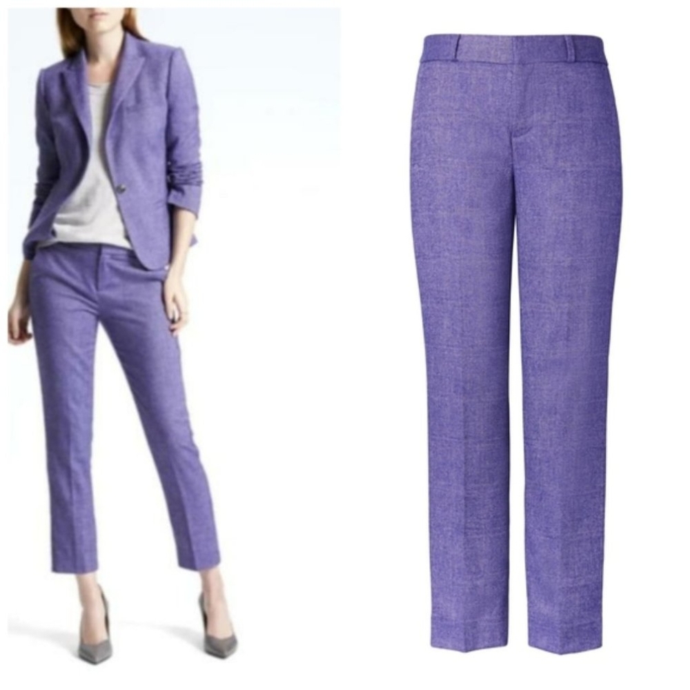 Banana Republic Purple Ankle Cropped Pants
